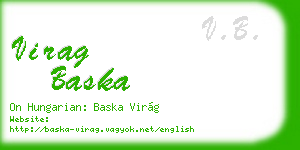 virag baska business card